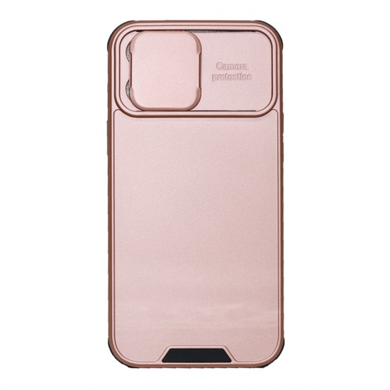 Oem σκληρή πίσω θήκη με ειδικό Slide camera cover για την προστασία της κάμερας για Iphone 11 Pro Max-Rose gold