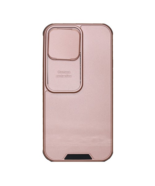 Oem σκληρή πίσω θήκη με ειδικό Slide camera cover για την προστασία της κάμερας για Iphone 13 Pro Max-Rose gold