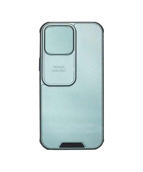 Oem σκληρή πίσω θήκη με ειδικό Slide camera cover για την προστασία της κάμερας για Iphone 13 Pro Max-Pine Green