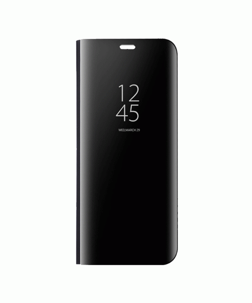 OEM CLEAR VIEW STAND BOOK COVER FOR HUAWEI Y7 2019 - BLACK