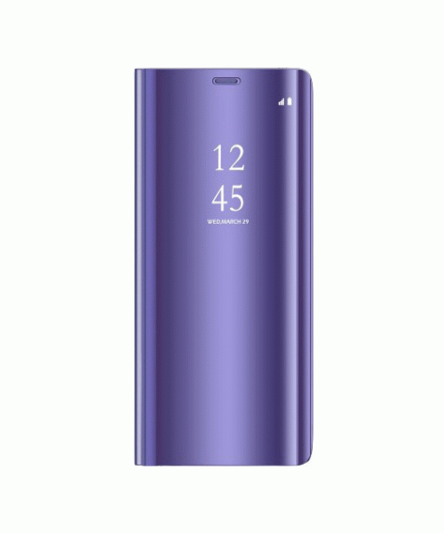 OEM CLEAR VIEW STAND BOOK COVER FOR HUAWEI Y7 2019 - PURPLE