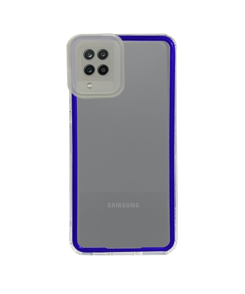 New Fashion removable Frame Clear Cover Colorful For Samsung Galaxy A12 - Blue (OEM)