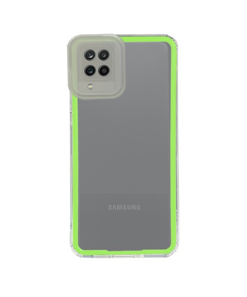 New Fashion removable Frame Clear Cover Colorful For Samsung Galaxy A12 - Green (OEM)