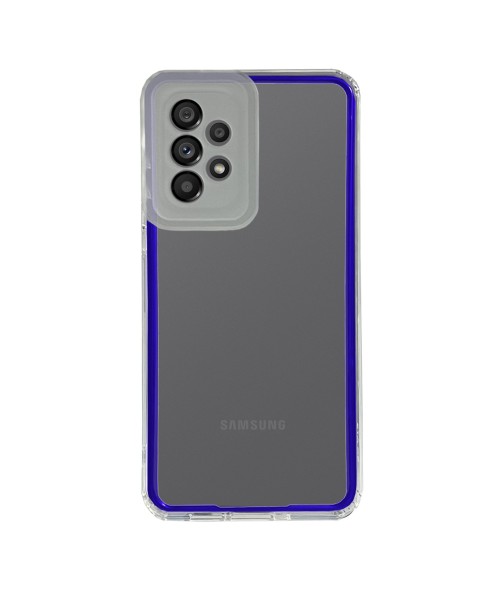 New Fashion removable Frame Clear Cover Colorful For Samsung Galaxy A72 - Blue (OEM)