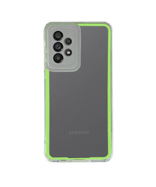 New Fashion removable Frame Clear Cover Colorful For Samsung Galaxy A72 - Green (OEM)