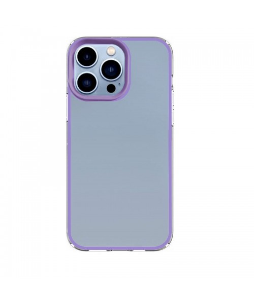 New Fashion removable Frame Clear Cover Colorful For iPhone 11 - Purple (OEM)