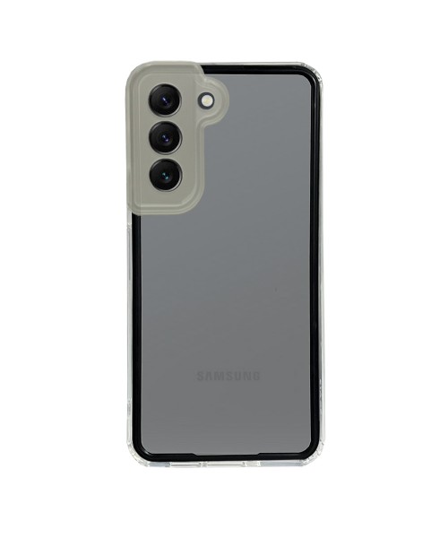 New Fashion removable Frame Clear Cover Colorful For Samsung Galaxy S22 5G - Black (OEM)