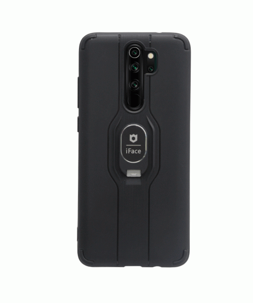 OEM Back Case iFace With Stand For Xiaomi Redmi Note 8 Pro - Black
