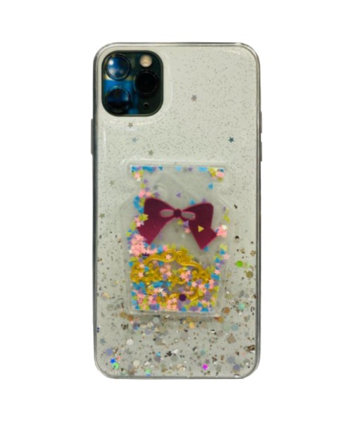 OEM BACK CASE STAR GLITTER FOR IPHONE 11 PRO MAX - WHITE