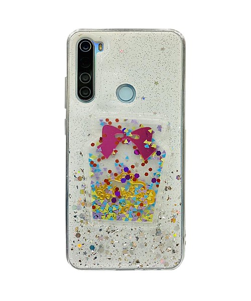 OEM BACK CASE STAR GLITTER FOR XIAOMI REDMI NOTE 8 PRO - WHITE