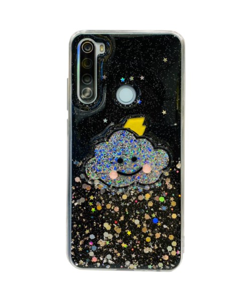 OEM BACK CASE STAR GLITTER FOR XIAOMI REDMI 8A - BLACK