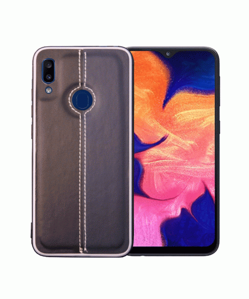 OEM BACK CASE COLOR LEATHER  ΓΙΑ SAMSUNG GALAXY A20E - BLACK