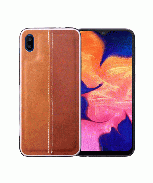 OEM BACK CASE COLOR LEATHER  ΓΙΑ SAMSUNG GALAXY A20E - GOLD