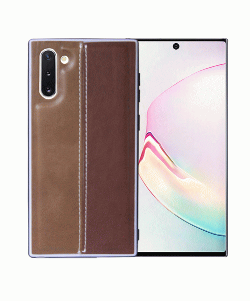 OEM BACK CASE COLOR LEATHER  ΓΙΑ SAMSUNG GALAXY NOTE 10 - GOLD