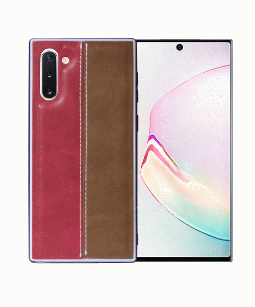 OEM BACK CASE COLOR LEATHER  ΓΙΑ SAMSUNG GALAXY NOTE 10 - RED