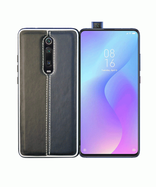 OEM BACK CASE COLOR LEATHER  ΓΙΑ XIAOMI MI 9T - BLACK