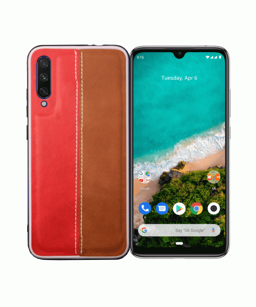 OEM BACK CASE COLOR LEATHER  ΓΙΑ XIAOMI MI A3 - RED