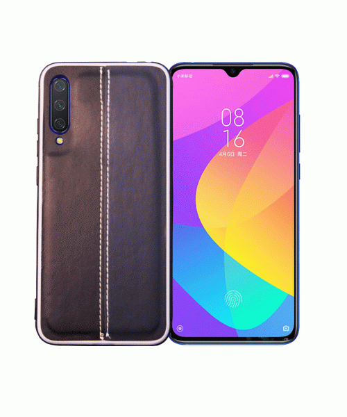 OEM BACK CASE COLOR LEATHER  ΓΙΑ XIAOMI MI CC9 - BLACK