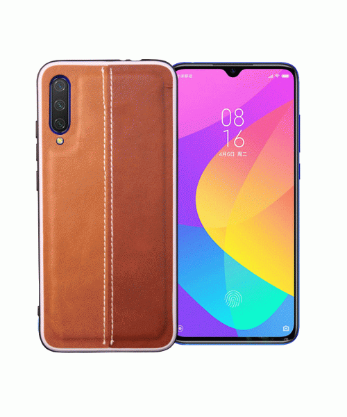 OEM BACK CASE COLOR LEATHER  ΓΙΑ XIAOMI MI CC9 - GOLD