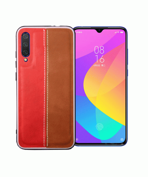 OEM BACK CASE COLOR LEATHER  ΓΙΑ XIAOMI MI CC9 - RED