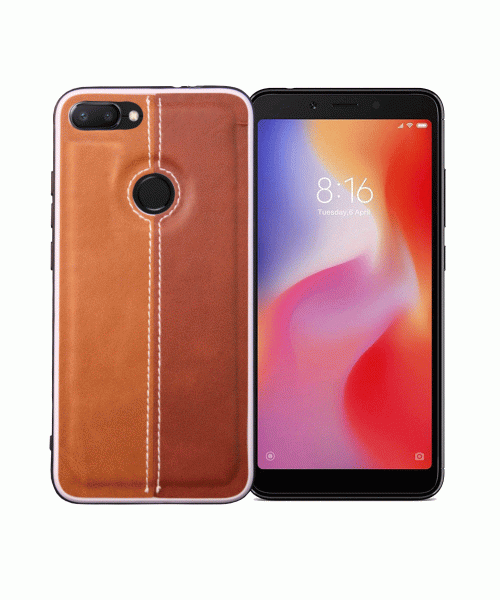 OEM BACK CASE COLOR LEATHER  ΓΙΑ XIAOMI REDMI 6 - GOLD