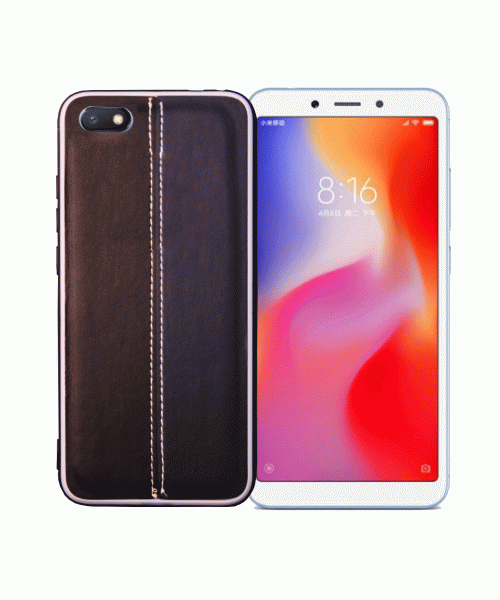 OEM BACK CASE COLOR LEATHER  ΓΙΑ XIAOMI REDMI 6A - BLACK