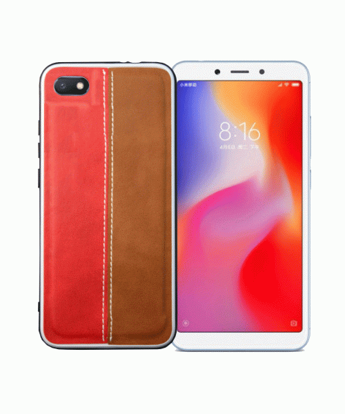 OEM BACK CASE COLOR LEATHER  ΓΙΑ XIAOMI REDMI 6A - RED