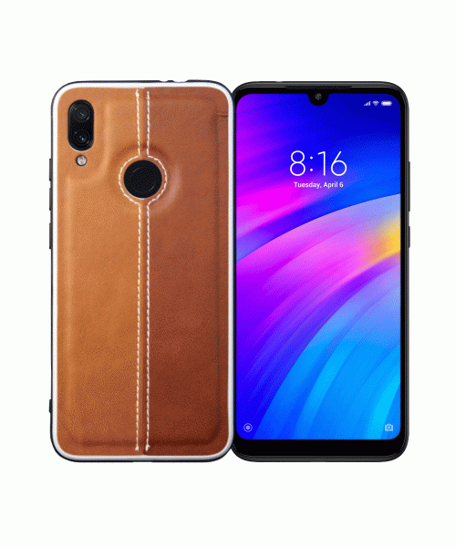 OEM BACK CASE COLOR LEATHER  ΓΙΑ XIAOMI REDMI NOTE 7 - GOLD