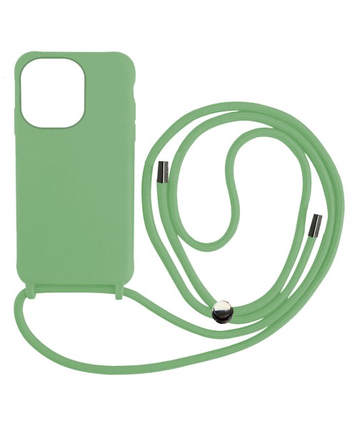 Liquid Back Cover Σιλικόνης με Κορδόνι Για (XIAOMI  REDMI 10A) - Ανοιχτό Πράσινο