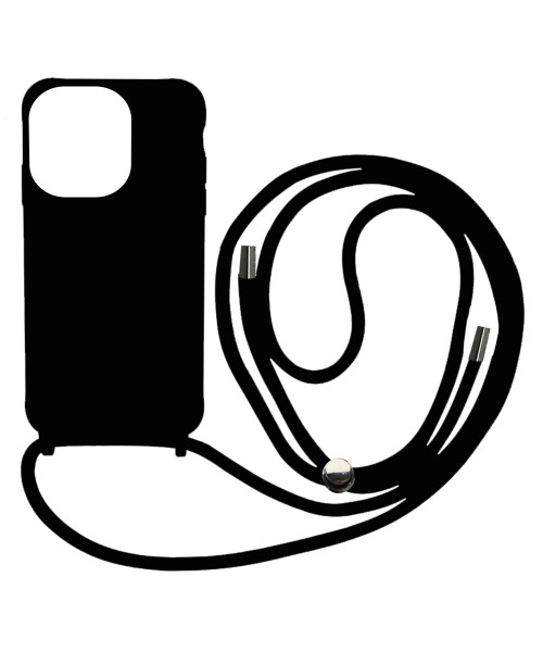 Liquid Back Cover Σιλικόνης με Κορδόνι Για (XIAOMI  REDMI 10A) - Μαύρο