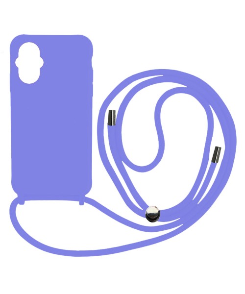 Liquid Back Cover Σιλικόνης με Κορδόνι Για (XIAOMI  POCO M5 ) - Λίλα