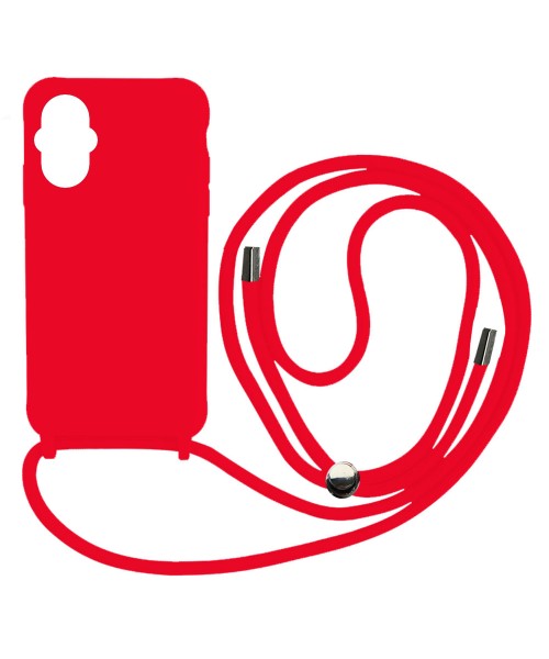Liquid Back Cover Σιλικόνης με Κορδόνι Για (XIAOMI  POCO M5 ) - Κοκίνο