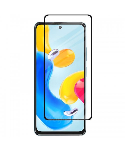 OEM FULL GLUE FULL FACE TEMPERED GLASS FOR XIAOMI REDMI NOTE 11E - BLACK