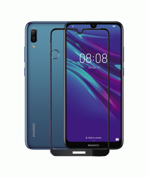 HUAWEI HONOR Y6 2019 OEM Full Face & Full Glue Tempered Glass Screen Protector Black