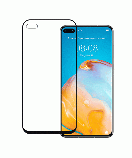 HUAWEI P40 OEM Full Face & Full Glue Tempered Glass Screen Protector Black