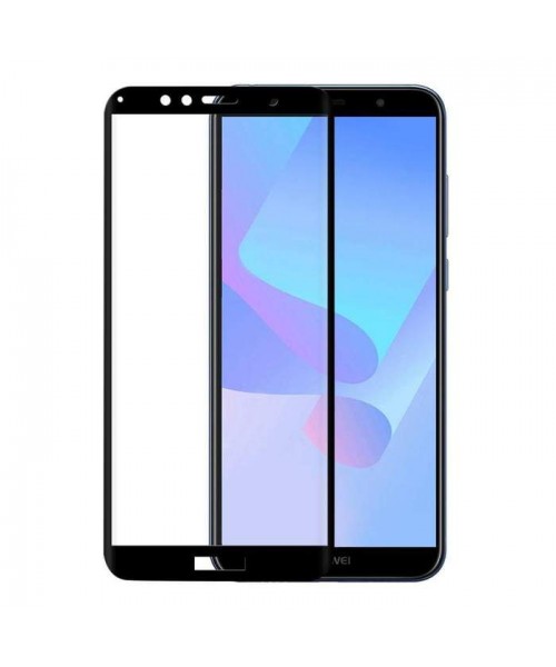 HUAWEI Y6 2018 OEM Full Face & Full Glue Tempered Glass Screen Protector Black