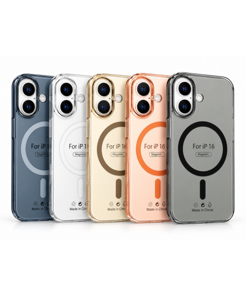 Premium Σκληρή Πλαστική Θήκη iPhone 16 με Magnetic Ring