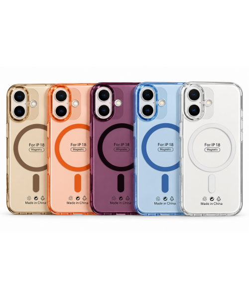 Premium Σκληρή Πλαστική Θήκη iPhone 18 με Magnetic Ring