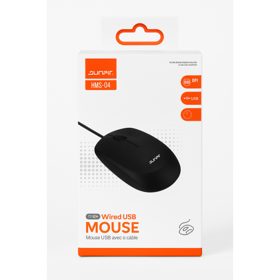Το SUNPiR HMS-04 είναι ένα ενσύρματο οπτικό ποντίκι USB Το SUNPiR HMS-04 είναι ένα ενσύρματο οπτικό ποντίκι USB