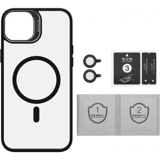 Διαφανής Θήκη iPhone 15 pro max με MagSafe, Kickstand & Προστασία Κάμερας – Αντικραδασμική Πράσινο