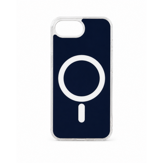 Θήκη iPhone 17e Magnetic Ring με Διάφανο Περίγραμμα – Navy Blue