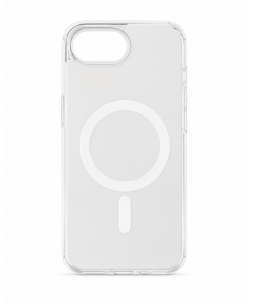 Θήκη iPhone 17e Magnetic Ring με Διάφανο Περίγραμμα – Διάφανη / Λευκή