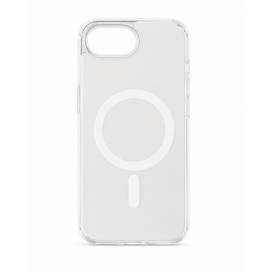 Θήκη iPhone 17e Magnetic Ring με Διάφανο Περίγραμμα – Διάφανη / Λευκή