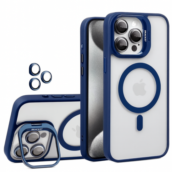 Διαφανής Θήκη iPhone 11 με MagSafe, Kickstand & Προστασία Κάμερας – Αντικραδασμική Μπλέ