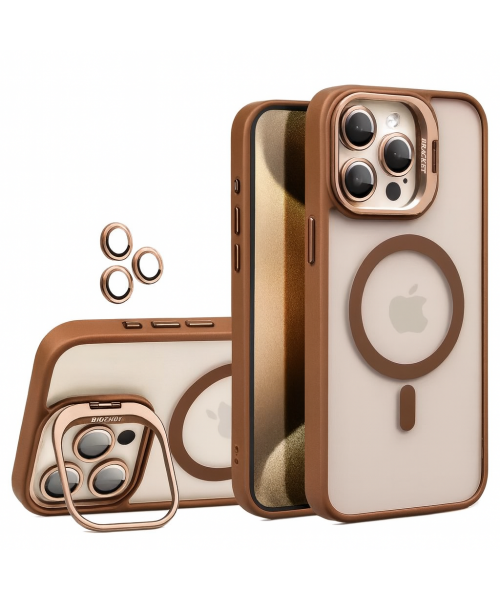 Διαφανής Θήκη iPhone 16 plus με MagSafe, Kickstand & Προστασία Κάμερας – Αντικραδασμική Κάφε