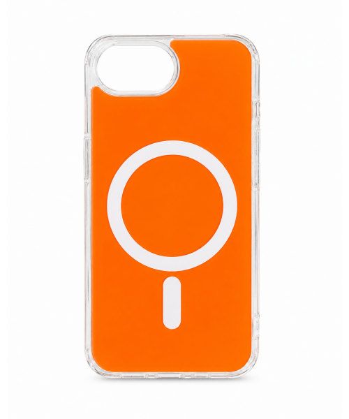 Θήκη iPhone 17e Magnetic Ring με Διάφανο Περίγραμμα – Πορτοκαλί