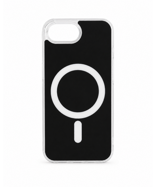 Θήκη iPhone 17e Magnetic Ring με Διάφανο Περίγραμμα – Μαύρη