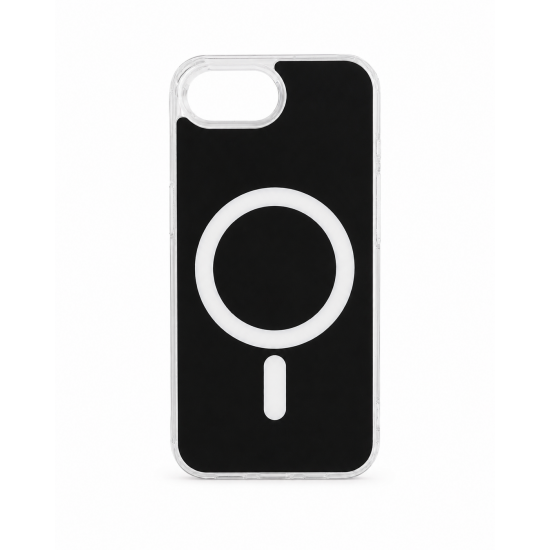 Θήκη iPhone 17e Magnetic Ring με Διάφανο Περίγραμμα – Μαύρη