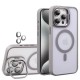 Διαφανής Θήκη iPhone 16 με MagSafe, Kickstand & Προστασία Κάμερας – Αντικραδασμική Γκρί
