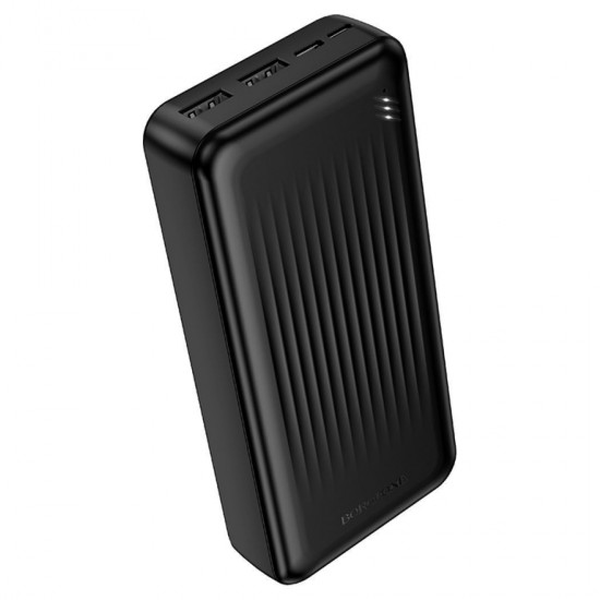 Borofone BJ78A Power Bank 20000mAh με 2 Θύρες USB-A Μαύρο
